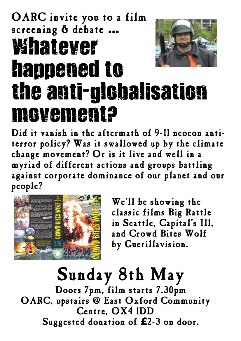 May 2011: Whatever happened to the anti-globalisation movement? – OX4 ...